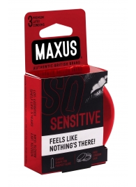 Ультратонкие презервативы в железном кейсе MAXUS Sensitive - 3 шт. - Maxus - купить с доставкой в Ногинске