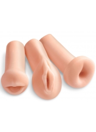 Комплект из 3 мастурбаторов All 3 Holes: вагина, анус, ротик - Pipedream - в Ногинске купить с доставкой
