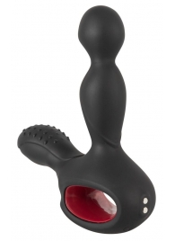 Черный вибромассажер простаты с нагревом и ротацией Prostate Plug - 14,5 см. - Orion - в Ногинске купить с доставкой