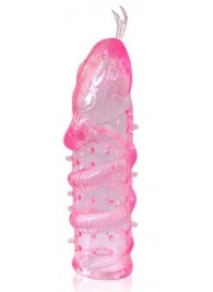 Закрытая рельефная насадка Crystal sleeve snakes в виде змеи с усиками - 14 см. - Erowoman-Eroman - в Ногинске купить с доставкой