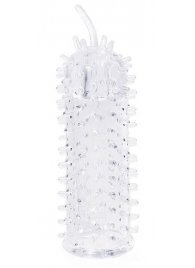 Закрытая рельефная насадка Crystal sleeve с усиками - 12 см. - Erowoman-Eroman - в Ногинске купить с доставкой
