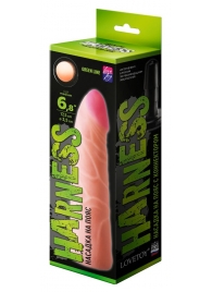 Фаллическая насадка на трусики харнесс - 17,5 см. - LOVETOY (А-Полимер) - купить с доставкой в Ногинске
