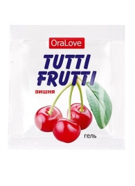 Пробник гель-смазки Tutti-frutti с вишнёвым вкусом - 4 гр. - Биоритм - купить с доставкой в Ногинске