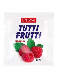 Пробник гель-смазки Tutti-frutti с малиновым вкусом - 4 гр. - Биоритм - купить с доставкой в Ногинске
