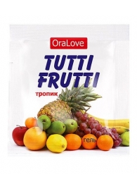 Пробник гель-смазки Tutti-frutti со вкусом тропических фруктов - 4 гр. - Биоритм - купить с доставкой в Ногинске
