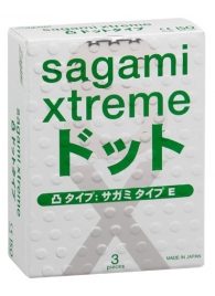 Презервативы Sagami Xtreme SUPER DOTS с точками - 3 шт. - Sagami - купить с доставкой в Ногинске
