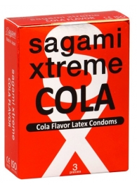 Ароматизированные презервативы Sagami Xtreme COLA - 3 шт. - Sagami - купить с доставкой в Ногинске