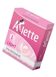 Ультратонкие презервативы Arlette Light - 3 шт. - Arlette - купить с доставкой в Ногинске