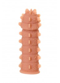 Телесная реалистичная насадка KOKOS Extreme Sleeve 04 с дополнительной стимуляцией - 12,7 см. - KOKOS - в Ногинске купить с доставкой