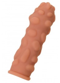 Телесная реалистичная насадка KOKOS Extreme Sleeve 11 с дополнительной стимуляцией - 12,7 см. - KOKOS - в Ногинске купить с доставкой