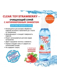 Очищающий спрей для игрушек CLEAR TOY Strawberry - 100 мл. - Биоритм - купить с доставкой в Ногинске