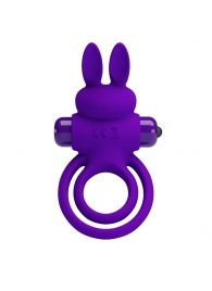 Фиолетовое эрекционное кольцо с вибростимуляцией клитора Vibrant Penis Ring III - Baile - в Ногинске купить с доставкой