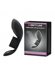 Черное кольцо на пенис с вибрацией Vibration Penis Sleeve - Baile - в Ногинске купить с доставкой