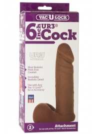 Насадка-мулат для трусиков Vac-U-Lock 6  ULTRASKYN Cock - 17,3 см. - Doc Johnson - купить с доставкой в Ногинске