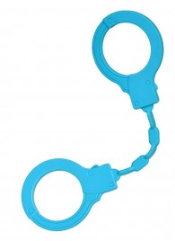 Голубые силиконовые наручники A-Toys без ключа - A-toys - купить с доставкой в Ногинске