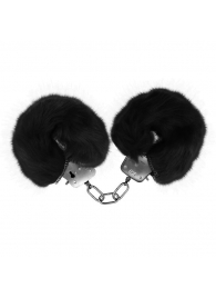 Черные меховые наручники Love с ключиками - Baile - купить с доставкой в Ногинске