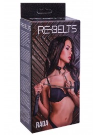 Черный поводок и чокер с кольцом Rada - Rebelts - купить с доставкой в Ногинске