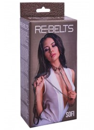 Коричневый поводок и чокер с кольцом Sofi - Rebelts - купить с доставкой в Ногинске