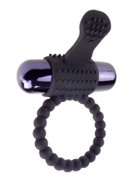 Черное эрекционное виброкольцо Vibrating Silicone Super Ring - Pipedream - в Ногинске купить с доставкой