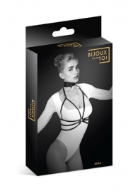 Черная упряжь на грудь Julia - Bijoux Pour Toi - купить с доставкой в Ногинске