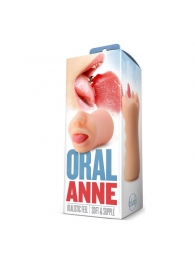 Телесный мастурбатор-ротик с язычком Oral Anne - Blush Novelties - в Ногинске купить с доставкой