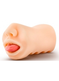 Телесный мастурбатор-ротик с язычком Oral Anne - Blush Novelties - в Ногинске купить с доставкой