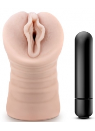 Телесный мастурбатор-вагина с вибропулей Ashley - Blush Novelties - в Ногинске купить с доставкой