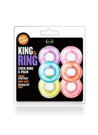Набор из 6 эрекционных колец King of the Ring - Blush Novelties - в Ногинске купить с доставкой