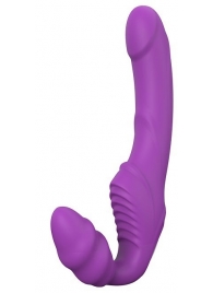 Фиолетовый безремневой вибрострапон DOUBLE DIPPER - Dream Toys - купить с доставкой в Ногинске