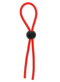 Красное эрекционное лассо с одной бусиной-утяжкой STRETCHY THIN LASSO - Dream Toys - в Ногинске купить с доставкой