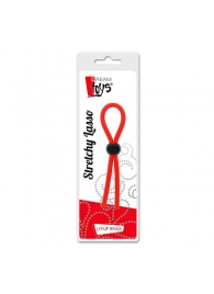 Красное эрекционное лассо с одной бусинкой-утяжкой STRETCHY THICK LASSO - Dream Toys - в Ногинске купить с доставкой