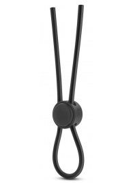 Черное силиконовое лассо на пенис SILICONE LOOP COCK RING - Blush Novelties - в Ногинске купить с доставкой