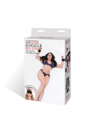 Чёрные манжеты для фиксации на кровати Bondage Bed Strap - Lux Fetish - купить с доставкой в Ногинске