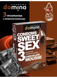 Презервативы для орального секса DOMINO Sweet Sex с ароматом шоколадного мусса - 3 шт. - Domino - купить с доставкой в Ногинске