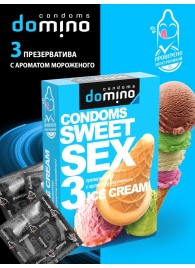 Презервативы для орального секса DOMINO Sweet Sex с ароматом мороженого - 3 шт. - Domino - купить с доставкой в Ногинске