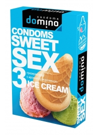 Презервативы для орального секса DOMINO Sweet Sex с ароматом мороженого - 3 шт. - Domino - купить с доставкой в Ногинске
