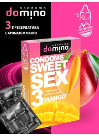 Презервативы для орального секса DOMINO Sweet Sex с ароматом манго - 3 шт. - Domino - купить с доставкой в Ногинске