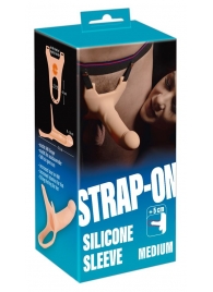 Силиконовый полый страпон на ремнях Silicone Strap-on - 16 см. - Orion - купить с доставкой в Ногинске