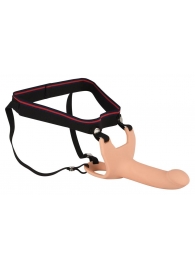 Силиконовый полый страпон на ремнях Silicone Strap-on - 16 см. - Orion - купить с доставкой в Ногинске