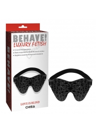 Черная маска на глаза Behave - Chisa - купить с доставкой в Ногинске