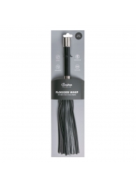 Черная плеть Easytoys Flogger With Metal Grip - 38 см. - Easy toys - купить с доставкой в Ногинске