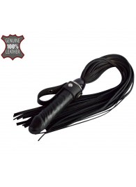 Черная плеть  Ковбой  с ручкой-фаллосом - 55 см. - Sitabella - купить с доставкой в Ногинске
