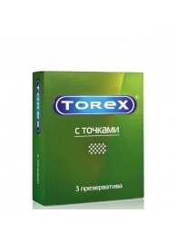 Текстурированные презервативы Torex  С точками  - 3 шт. - Torex - купить с доставкой в Ногинске