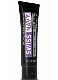 Возбуждающий гель-лубрикант на водной основе Sensual Arousal Lubricant - 10 мл. - Swiss navy - купить с доставкой в Ногинске