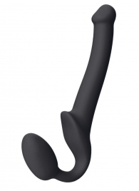 Черный безремневой страпон Silicone Bendable Strap-On S - Strap-on-me - купить с доставкой в Ногинске