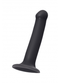 Черный фаллос на присоске Silicone Bendable Dildo M - 18 см. - Strap-on-me - купить с доставкой в Ногинске