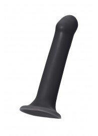 Черный фаллос на присоске Silicone Bendable Dildo L - 19 см. - Strap-on-me - купить с доставкой в Ногинске