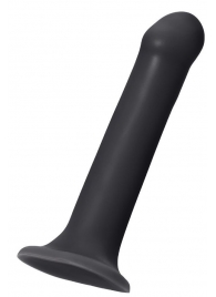 Черный фаллос на присоске Silicone Bendable Dildo XL - 20 см. - Strap-on-me - купить с доставкой в Ногинске