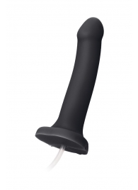 Черный фаллос с имитацией эякуляции Silicon Cum Dildo L - 19,6 см. - Strap-on-me - купить с доставкой в Ногинске