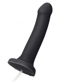 Черный фаллос с имитацией эякуляции Silicon Cum Dildo L - 19,6 см. - Strap-on-me - купить с доставкой в Ногинске